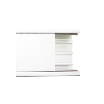 Canaleta con tapa en color blanco de PVC auto extinguible 100 x 52 x 2500mm (5501-01250) TEK-100 - SILYMX