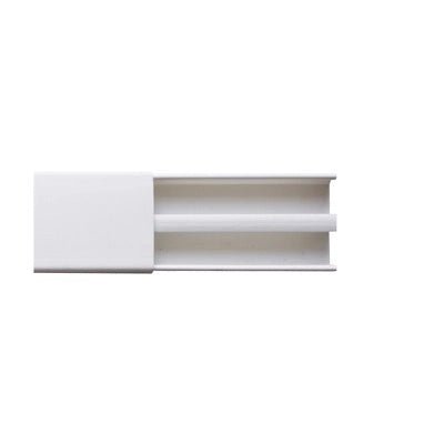 Canaleta blanca dos vías, de PVC auto extinguible, 48 x 16 x tramo 2.5m (6101-01250) - SILYMX