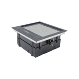 Caja de piso para dos módulos universales (Socket M2), para alimentación eléctrica y redes de datos (11000-33401) No incluye faceplates - SILYMX