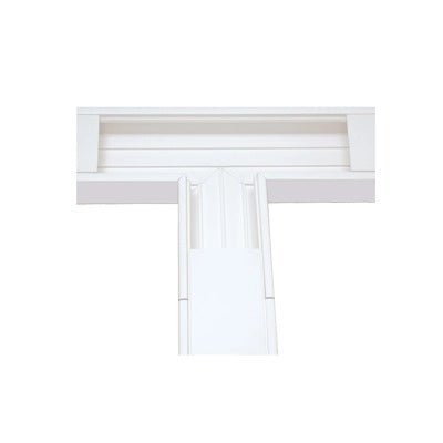 Sección en T color blanco de PVC auto extinguible TEK-100-T - SILYMX