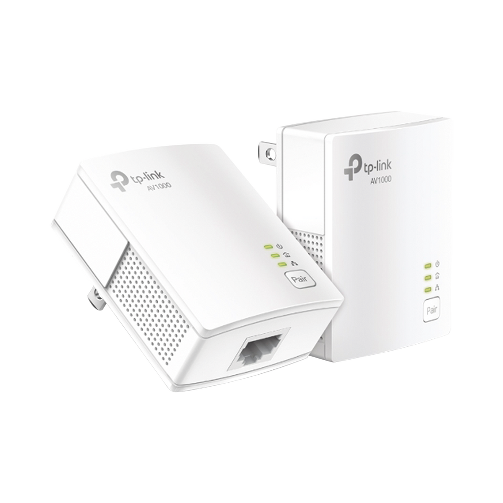 Kit Adaptador Powerline Gigabit Ethernet, tecnologia HomePlug AV2, 1000Mbps, Plug and Play, hasta 300 M dentro de casa, 1 Puerto 10/100/1000 Mbps y tamaño ultra compacto - SILYMX