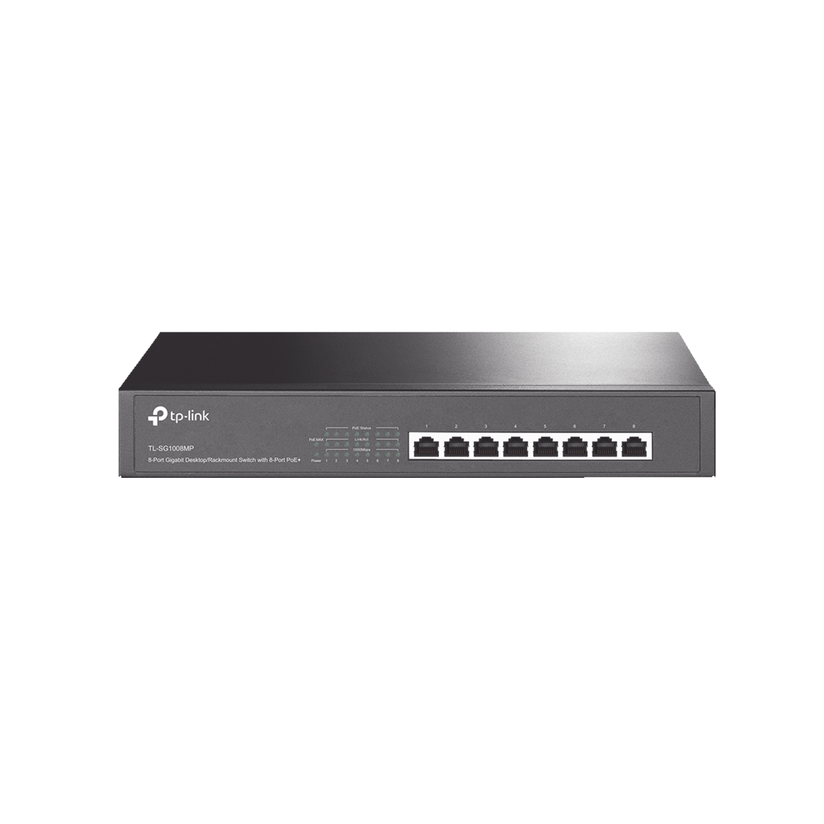 Switch Gigabit PoE+ Tp-Link no administrable de 8 puertos 10/100/1000 Mbps, para escritorio TL-SG1008MP - SILYMX
