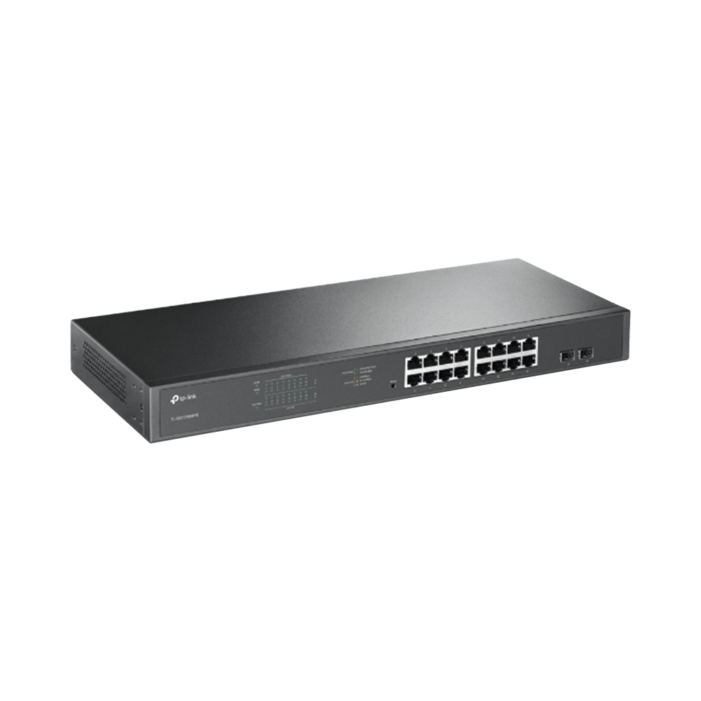 Switch TP-Link Jetstream De 16 Puertos 10/100/1000Mbps Y Poe Af/At, 2 Puertos Sfp Hasta 192W - SILYMX