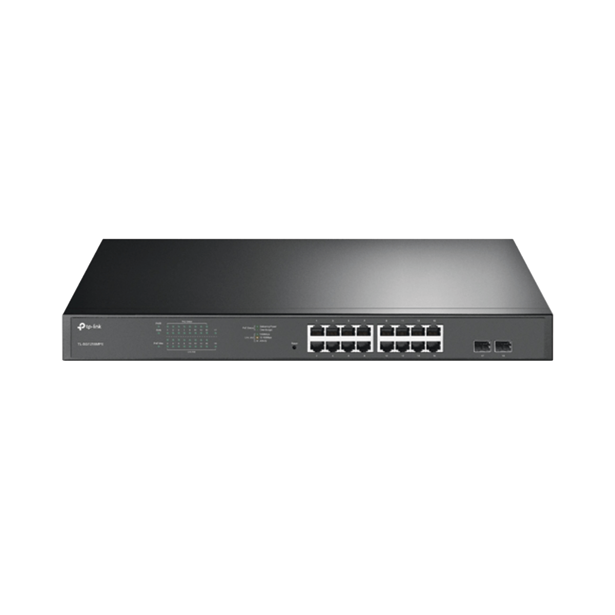 Switch TP-Link Jetstream De 16 Puertos 10/100/1000Mbps Y Poe Af/At, 2 Puertos Sfp Hasta 192W - SILYMX