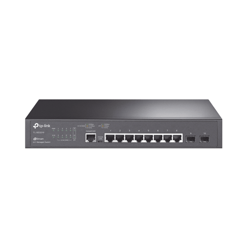 Switch JetStream SDN Administrable 8 puertos 10/100/1000 Mbps + 2 puertos SFP, administración centralizada OMADA SDN - SILYMX