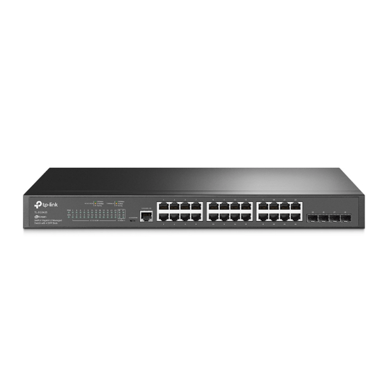 Switch JetStream SDN Administrable 24 puertos 10/100/1000 Mbps + 4 puertos SFP, administración centralizada OMADA SDN - SILYMX