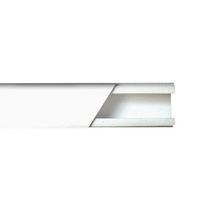Canaleta color blanco de PVC auto extinguible de una vía, 20 x 17 tramo 2.5m (5201-01250) - SILYMX