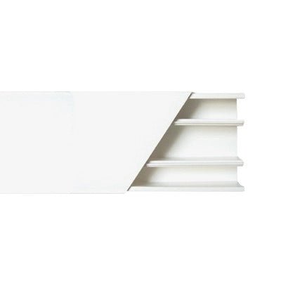 Canaleta color blanco de 3 vías de PVC auto extinguible TMK-2560 - SILYMX