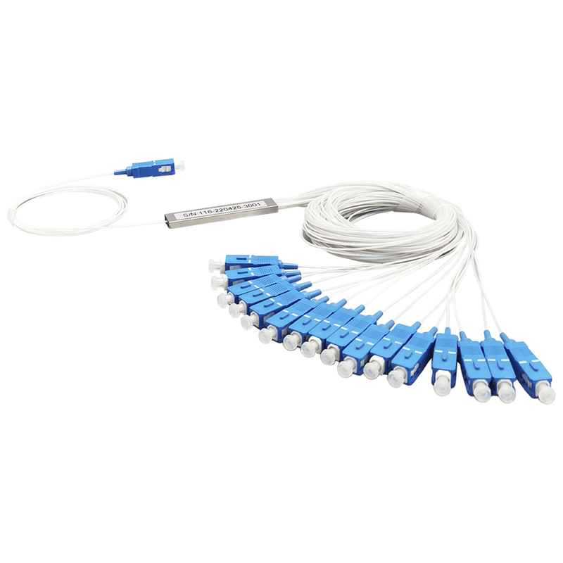 Splitter (Divisor Óptico) tipo PLC, 1x16, conectores SC/UPC - SILYMX