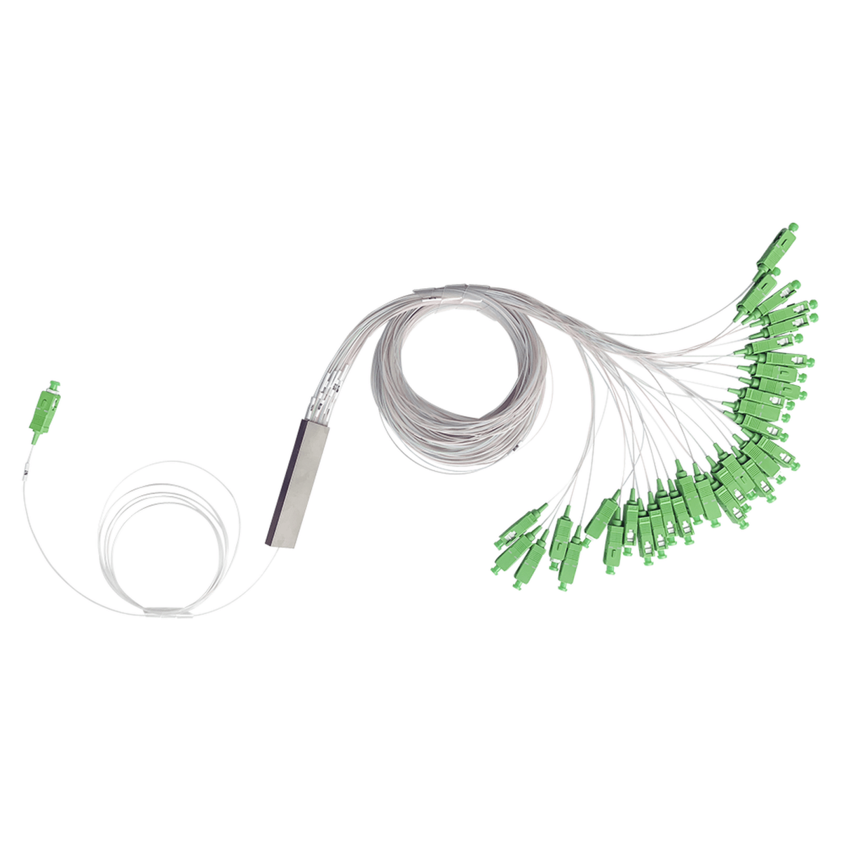 Splitter (Divisor Óptico) tipo PLC, 1x32, conectores SC/APC - SILYMX