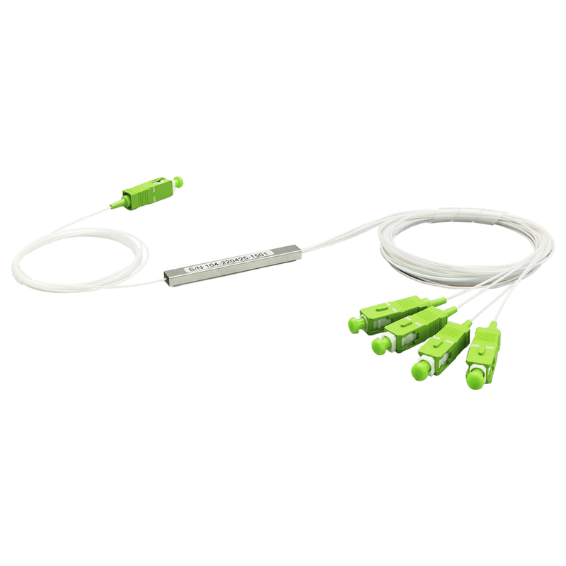 Splitter (Divisor Óptico) tipo PLC, 1x4, conectores SC/APC - SILYMX