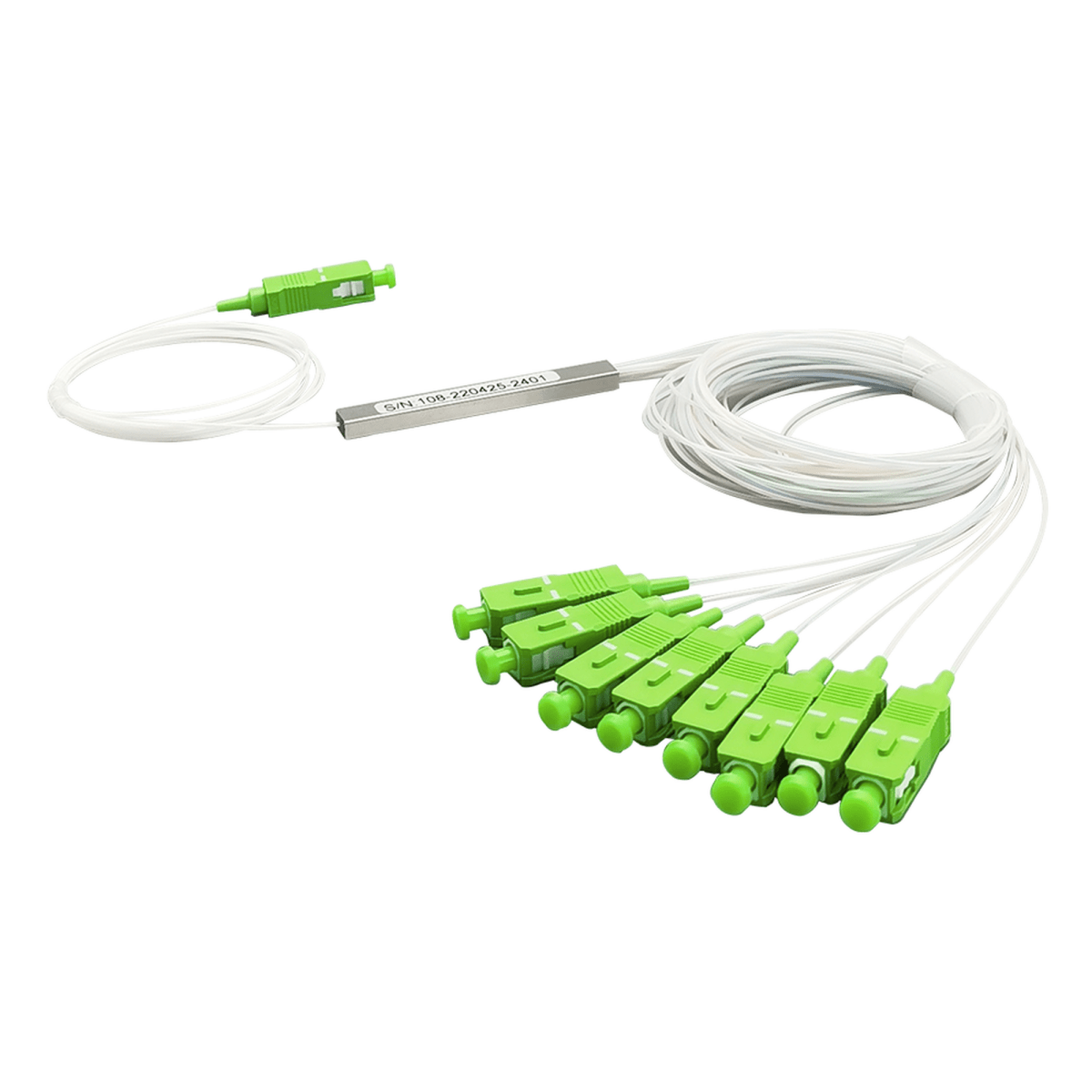 Splitter (Divisor Óptico) tipo PLC, 1x8, conectores SC/APC - SILYMX