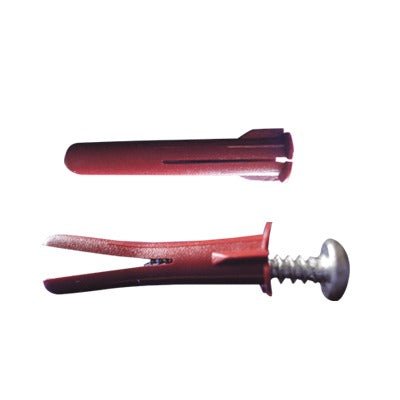 Paquete de 10 taquetes rojos 1 1/2" y 10 tornillos 10mm x 1 1/2" (1103-05002) - SILYMX