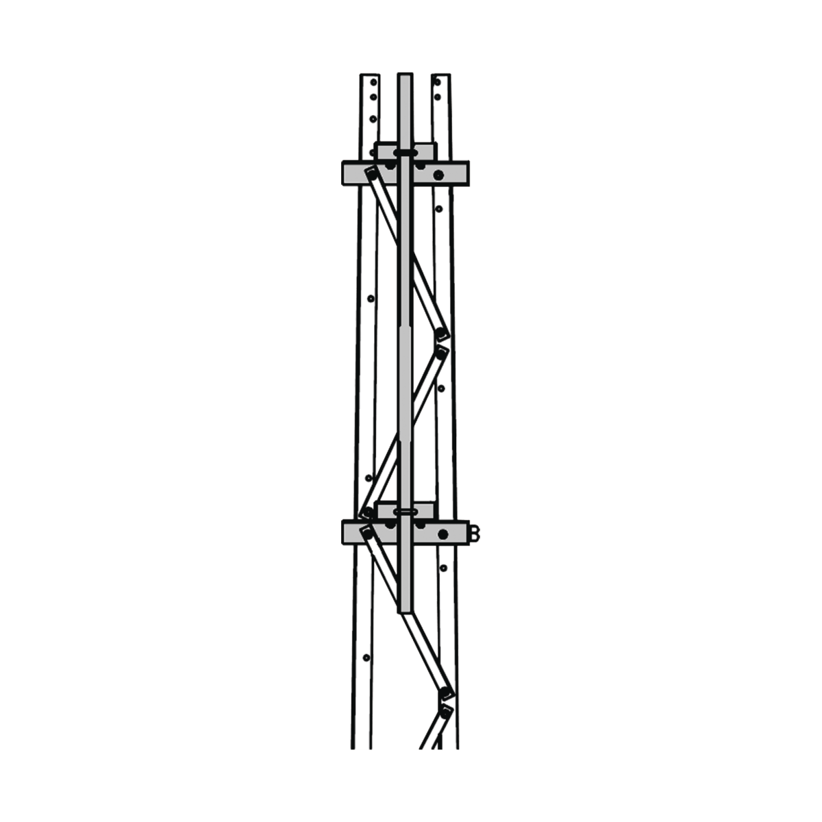 Mástil 2-3/8" x 1.8 m para Montaje en Cara de Torre Super Titan Secciones 3 a 7. - SILYMX