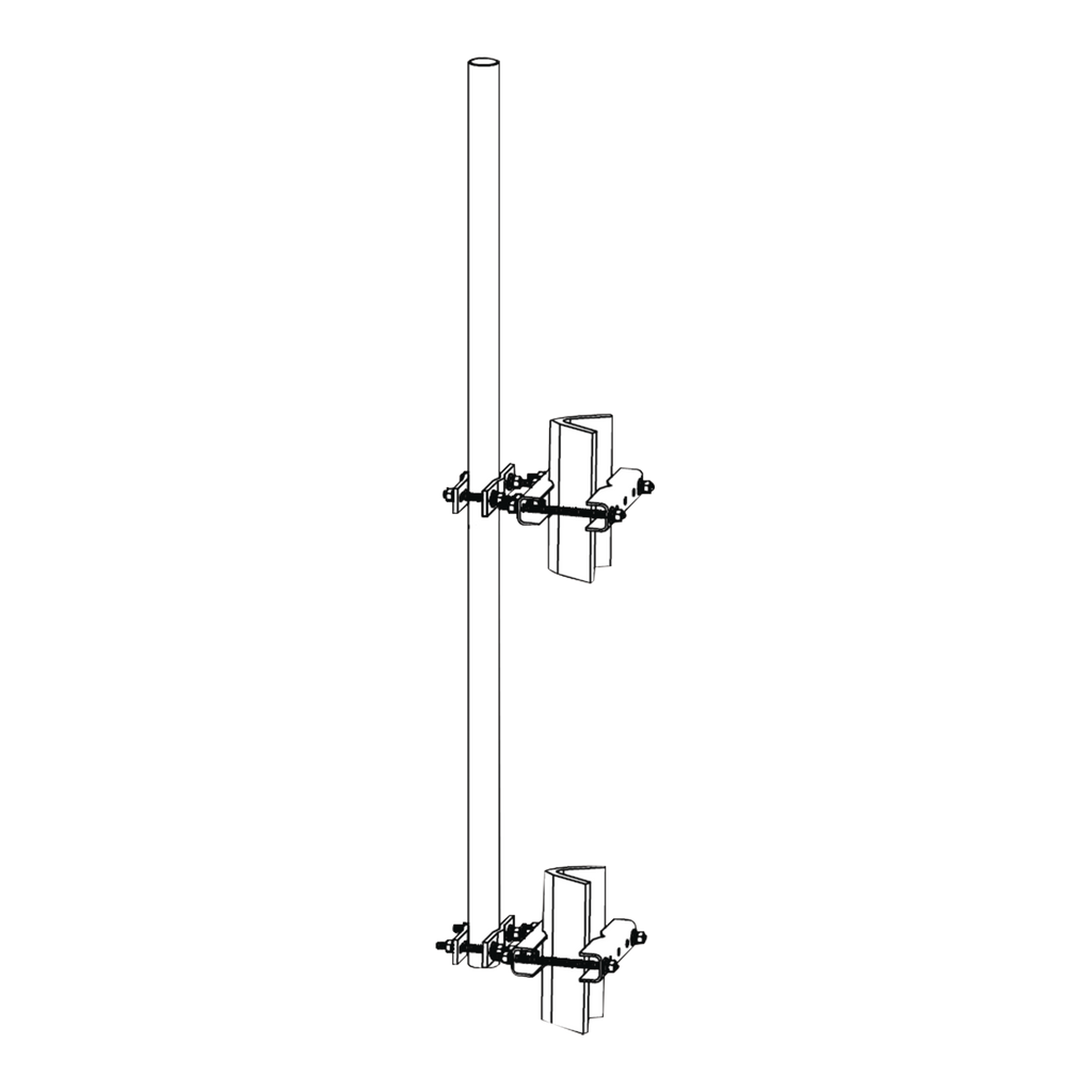 Montaje lateral con Mástil de 1.9" diam. x 6' (1.8m) longitud. - SILYMX