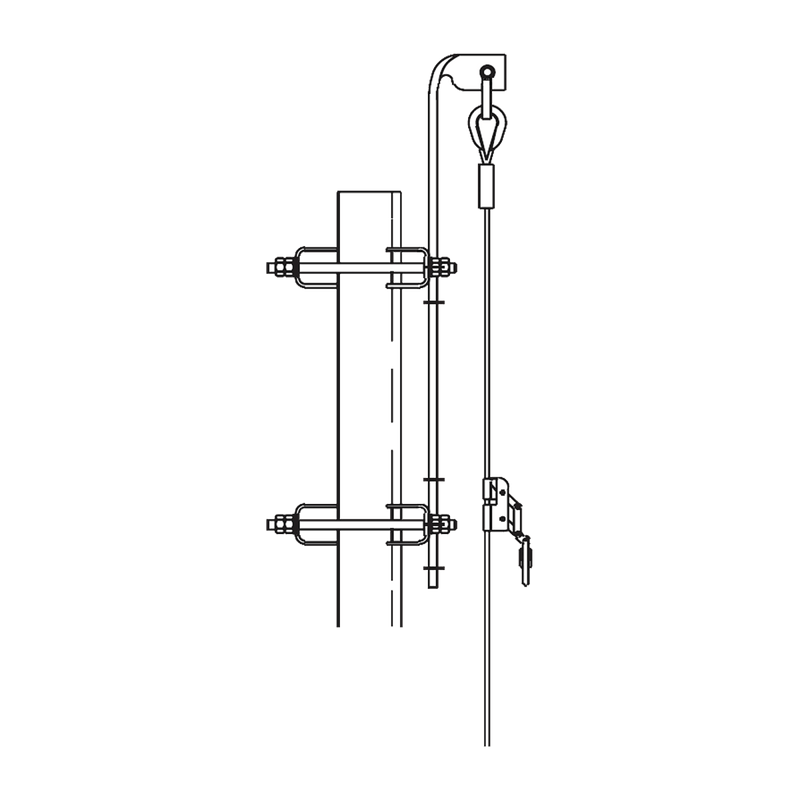 Línea de Vida hasta 57.9 Metros (190 pies). Compatible con línea Super Titan. Carro de Seg. NO INCLUIDO. - SILYMX