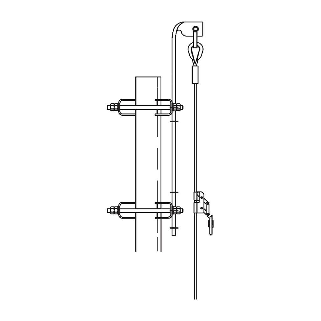 Línea de Vida hasta 57.9 Metros (190 pies). Compatible con línea Super Titan. Carro de Seg. NO INCLUIDO. - SILYMX