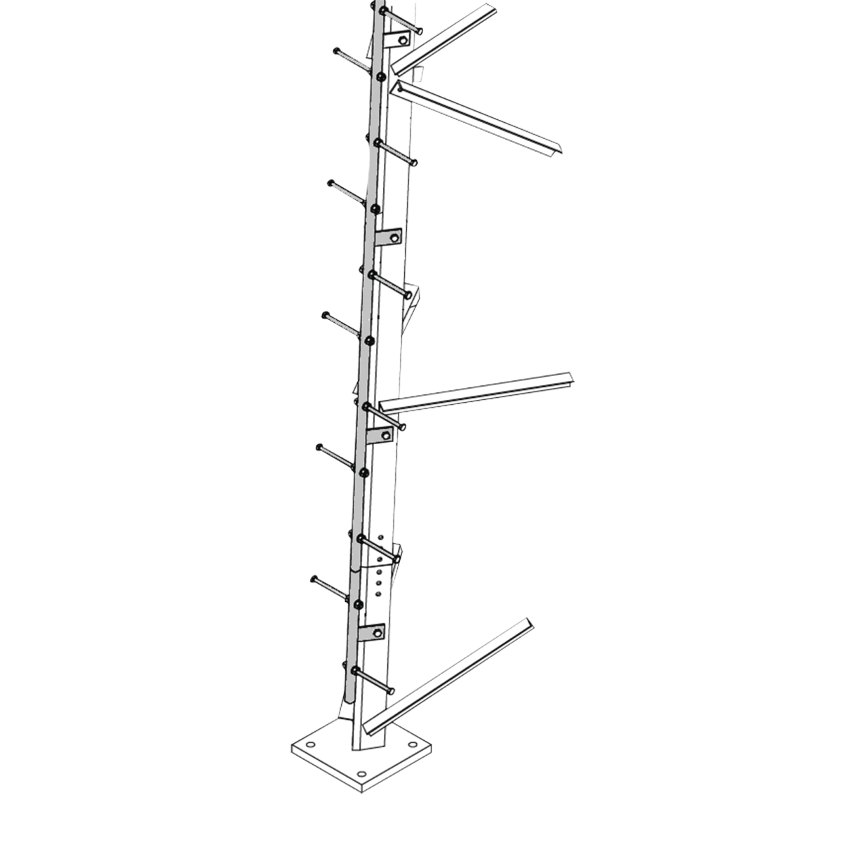 Escalera de 3 m Tipo Perno con Sección Soldada para Torres SUPER TITAN Secciones 13 a 21. - SILYMX