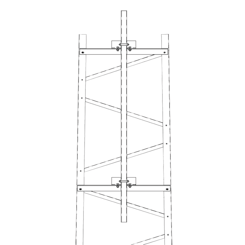 Brazo para Sección #2 Torre Titan con Herrajes y Mástil de 6' (1.8m).