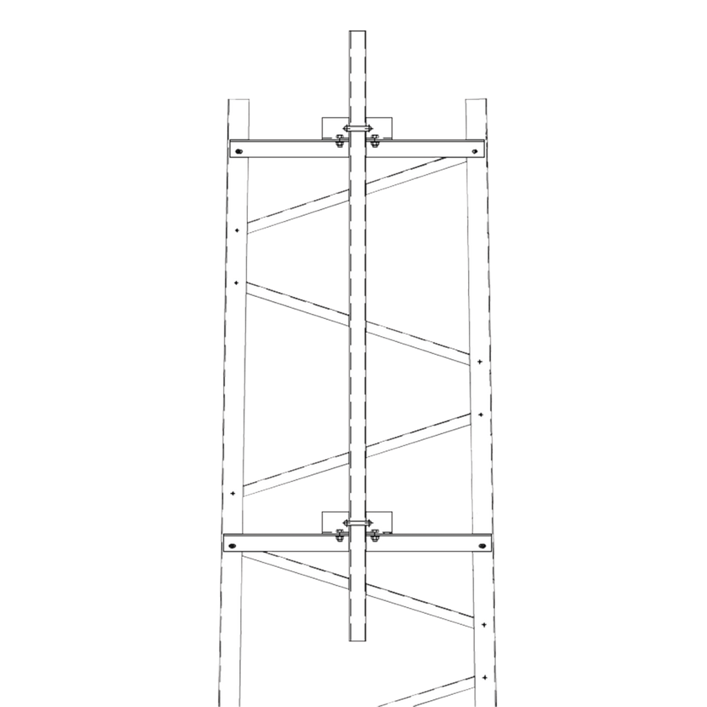 Brazo para Sección #3 Torre Titan con Herrajes y Mástil de 6' (1.8m). - SILYMX