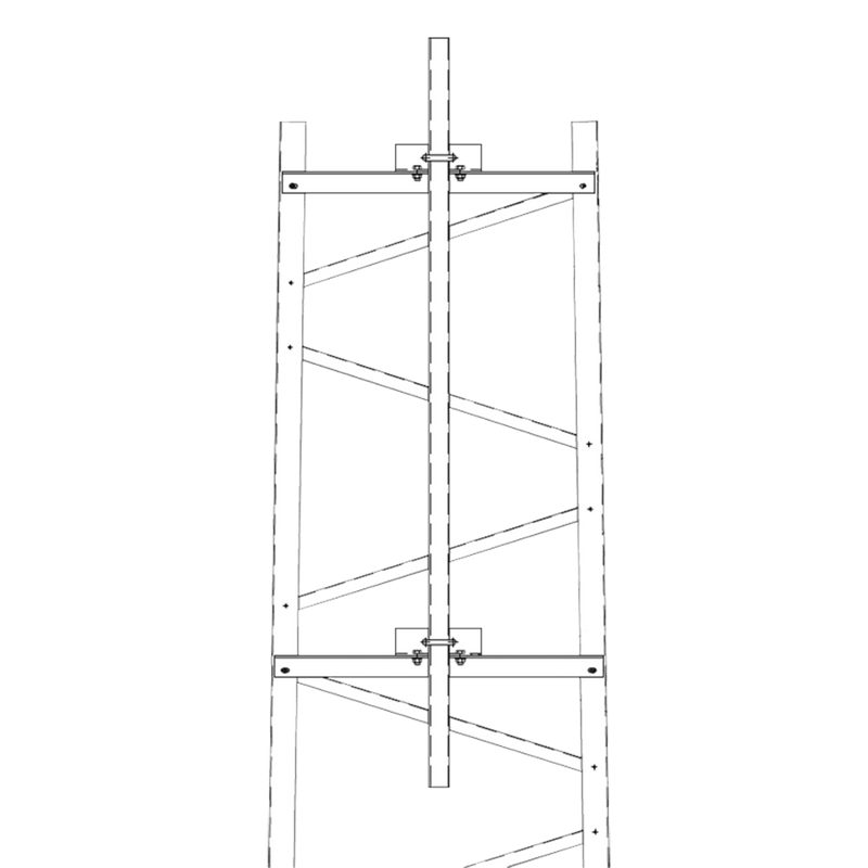 Brazo para Sección #6 Torre Titan con Herrajes y Mástil de 6' (1.8m). - SILYMX