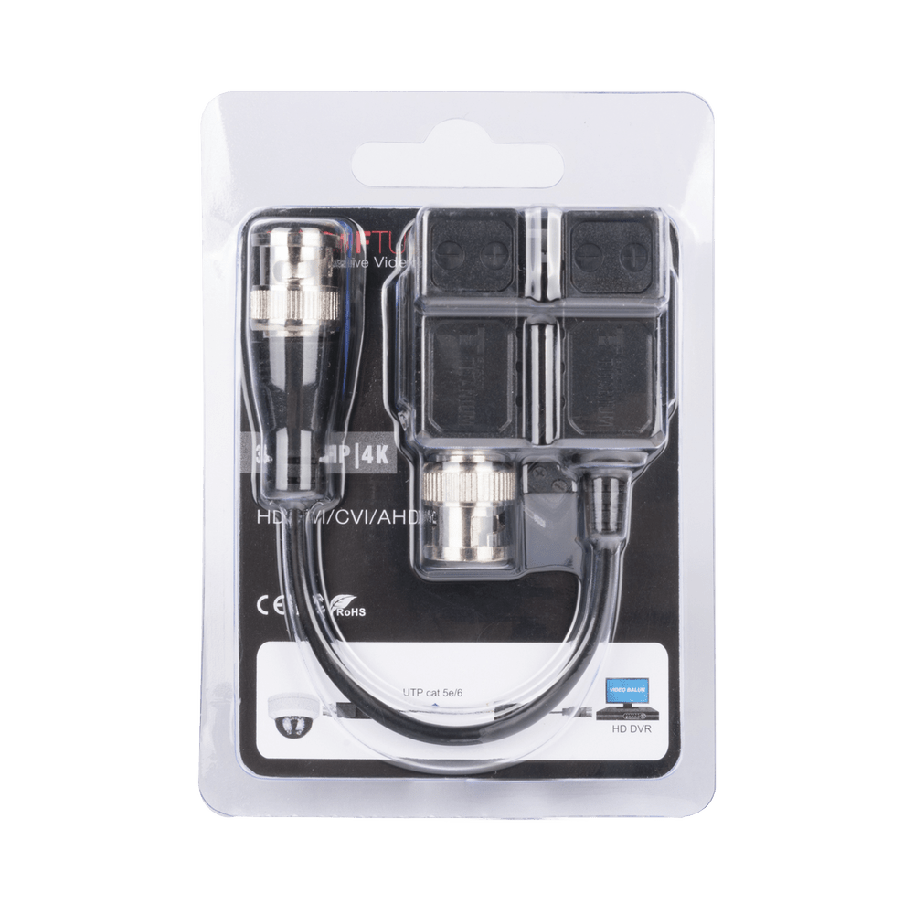 Kit de Transceptores (Baluns) con Terminal PUSH SUPERIOR Resolución 4K Cable flexible COAXIAL Blindado COAXITRON AUDIO POR COAXITRON Menu OSDConector 100% COBRE protección TVS Calidad PREMIUM - SILYMX