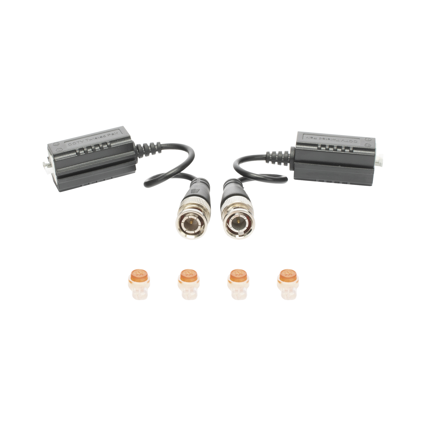 Kit de Transceptores (Baluns) para EXTERIOR TurboHD Hasta 4K HD-TVI / HD-CVI / AHD / CVBS / COAXITRON / AUDIO POR COAXITRON / Menu OSD / CONECTORES 100% COBRE / Con Cable RF Blindado. Distancia de hasta 200 m en 4K. Calidad PREMIUM - SILYMX