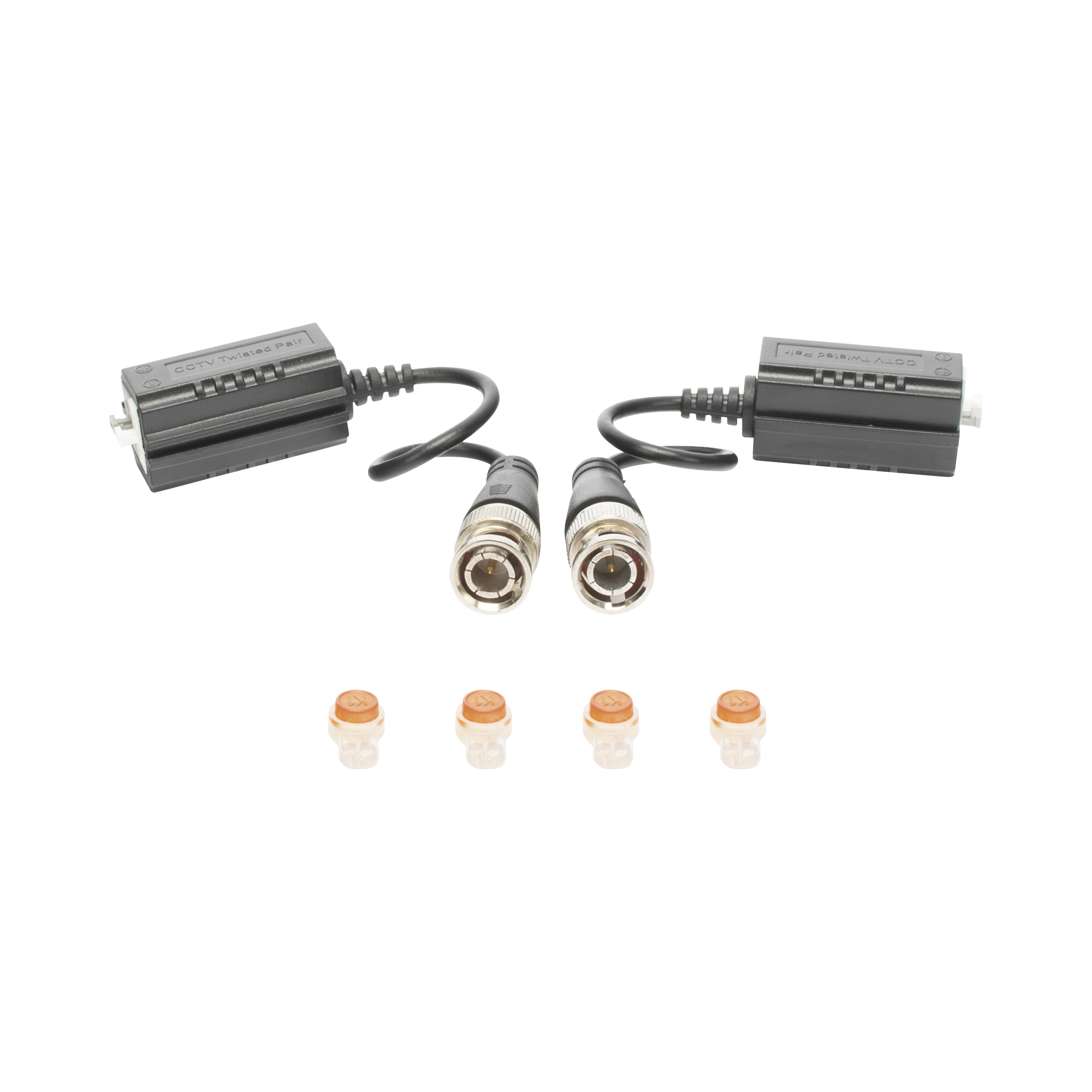 Kit de Transceptores (Baluns) para EXTERIOR TurboHD Hasta 4K HD-TVI / HD-CVI / AHD / CVBS / COAXITRON / AUDIO POR COAXITRON / Menu OSD / CONECTORES 100% COBRE / Con Cable RF Blindado. Distancia de hasta 200 m en 4K. Calidad PREMIUM - SILYMX