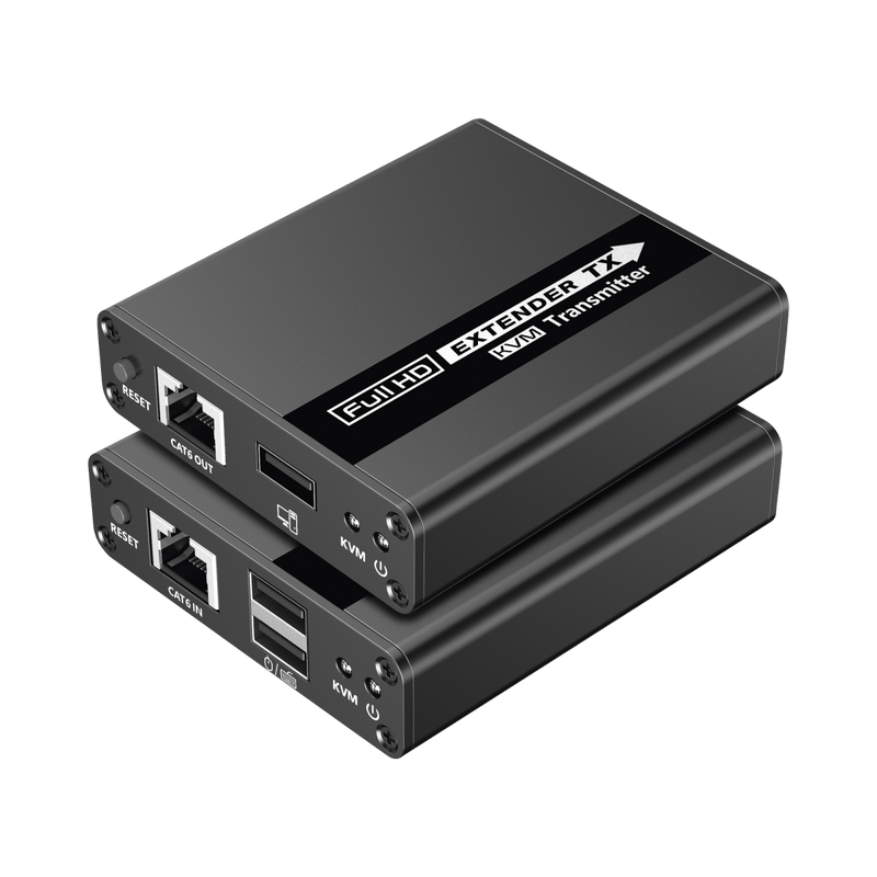 Kit extensor KVM HDMI y USB hasta 70 metros 1080P 60 Hz Cat 6 Uso 24/7 Salida de audio Transmite el Video y Controla tu DVR vía USB a distancia TT223KVM - SILYMX