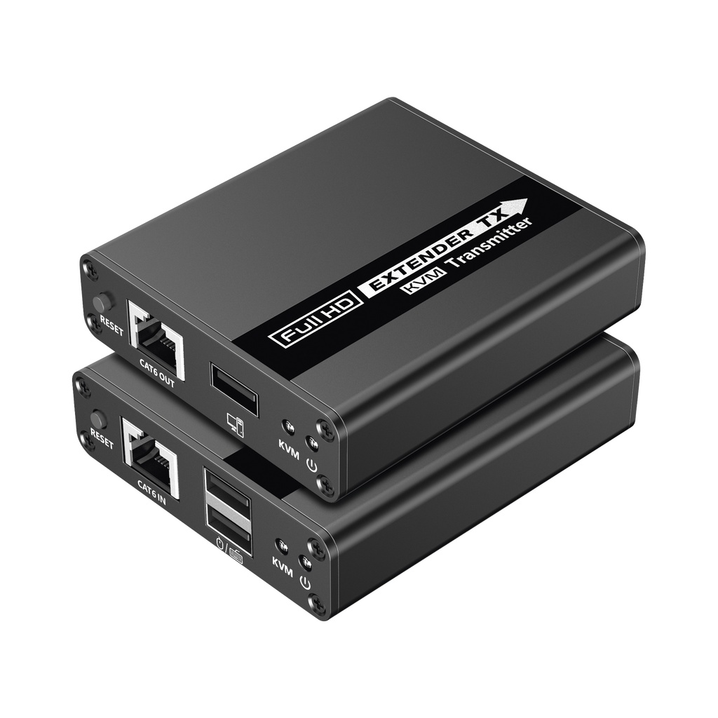 Kit extensor KVM HDMI y USB hasta 70 metros 1080P 60 Hz Cat 6 Uso 24/7 Salida de audio Transmite el Video y Controla tu DVR vía USB a distancia TT223KVM - SILYMX