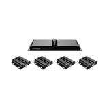 Kit Divisor y Extensor HDMI (Extender Splitter) / Divide 1 Fuente HDMI a 4 Pantallas / Extiende la señal HDMI hasta 120 m / Resolución 1080P @ 60 Hz / Cat 5e/6/6a / Soporta IR / Baja Latencia / Uso24/7 / Alimente solo el Tx (PoC). - SILYMX