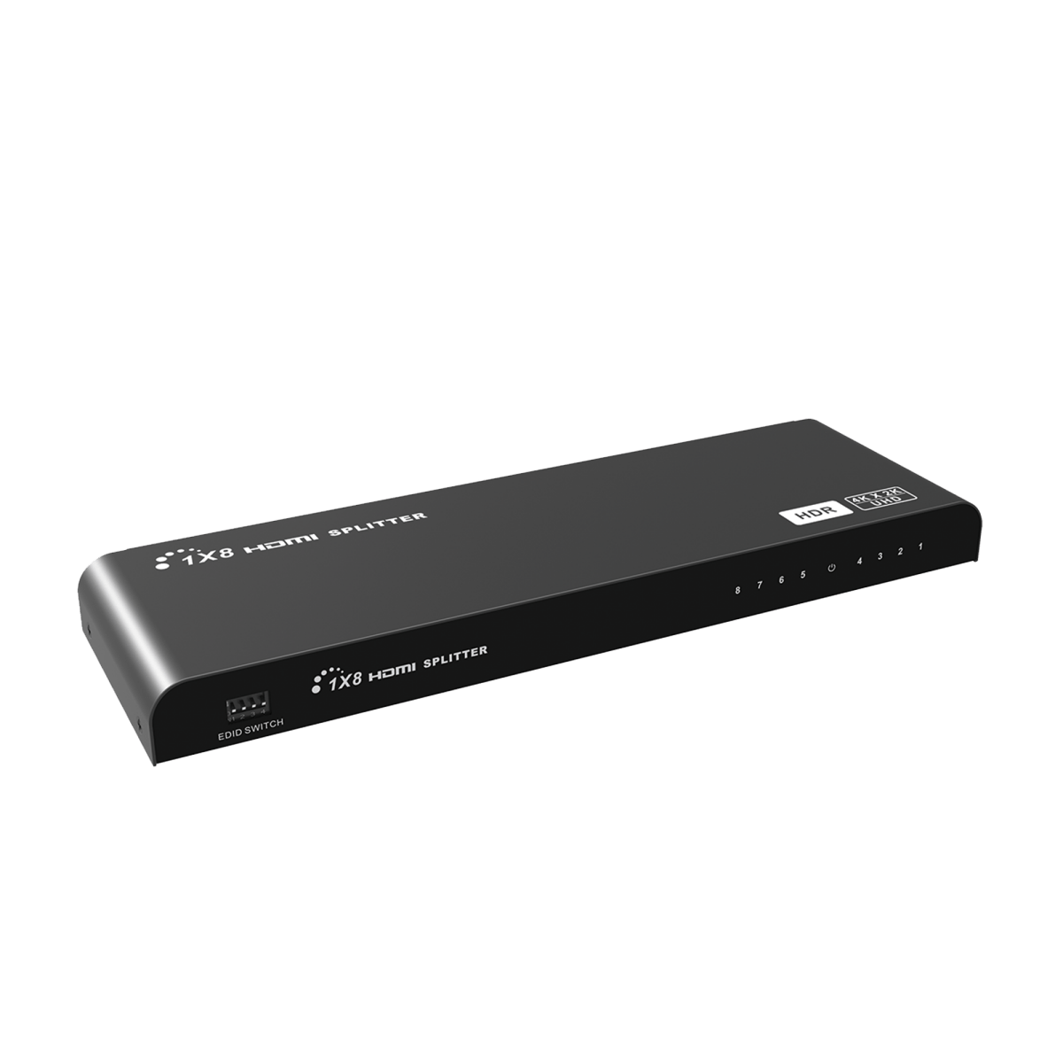 Divisor (Splitter) HDMI 4K de 1 Entrada a 8 Salidas (Simultaneas) / Soporta 4K×2K / Soporta 4 equipos con conexión en Cascada / Ajuste de resoluciones EDID / HDR / HDMI 2.0 / HDCP 2.2 / Permite mezclar pantallas en 4K y 1080P - SILYMX