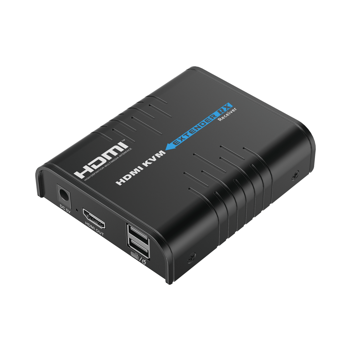 Receptor Compatible para Kits TT373KVM4.0 / Resolución 1080P @ 60 Hz/ Soporta STP y UTP CAT5/5E/6 / Control IR / Compatible con Switch Gigabit para control KVM múltiple. - SILYMX