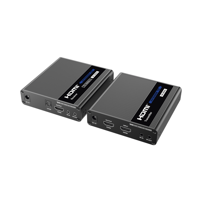 Kit Extensor HDMI para distancias de 70 metros / Resolución 4K x 2K@ 30 Hz/ Cat 6, 6a y 7 / IPCOLOR / CERO LATENCIA / SIN COMPRIMIR / Uso 24/7 / Puerto S/PDIF / Soporta ARC / Salida Loop / Alimente solo el Tx (PoC) / Control IR - SILYMX