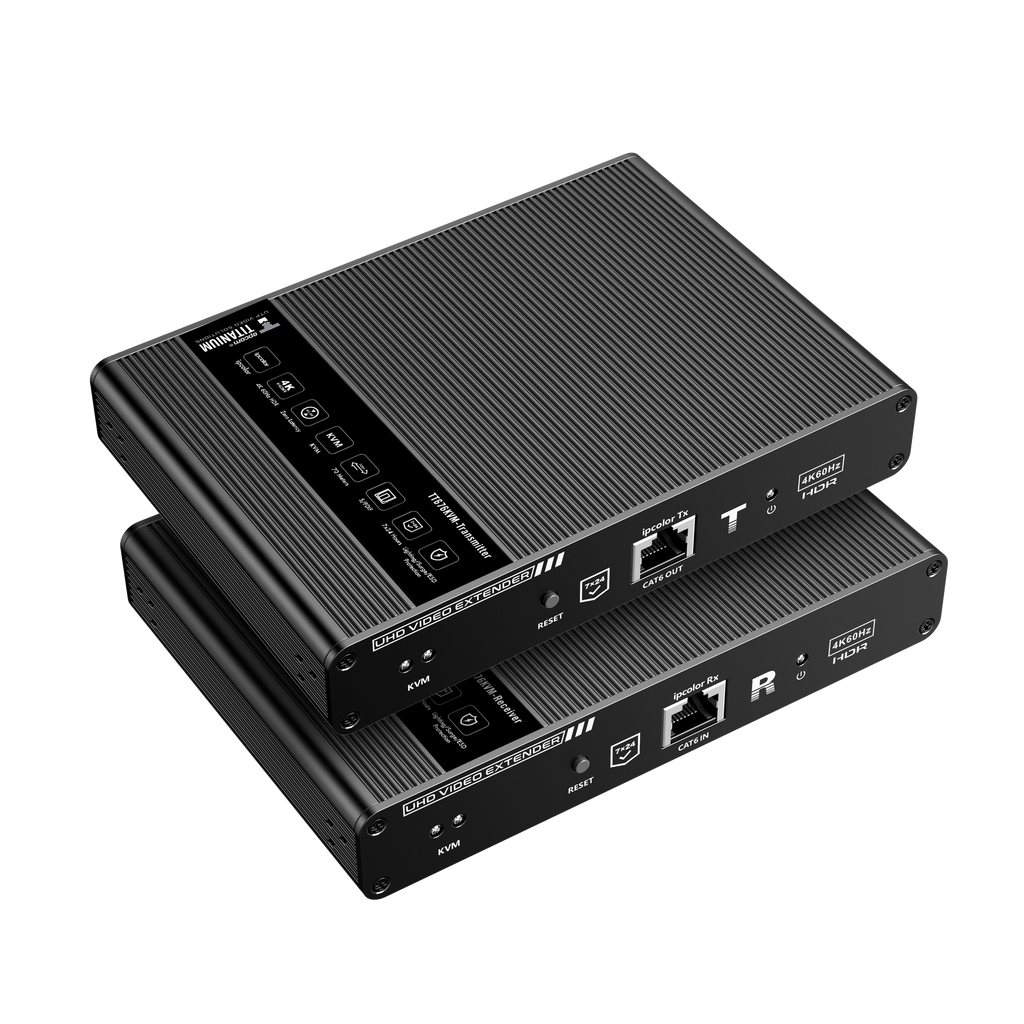 Kit extensor KVM (HDMI y USB) hasta 70 metros / Resolución 4K @ 60 Hz/ Cat 6, 6a y 7 / IPCOLOR / CERO LATENCIA / HDR10 / Salida Loop / IR bidireccional / Puerto S/PDIF / Uso 24/7 / Transmite el Video y Controla tu DVR vía USB a distancia. - SILYMX