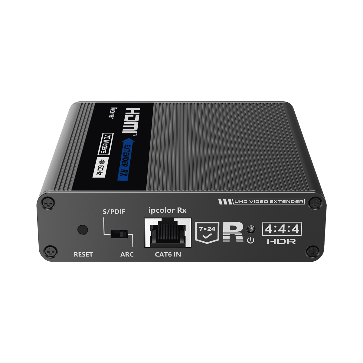 Receptor Compatible para Kits TT- 676 / 4K@60Hz con IR / Distancia de 70 Metros / Conexión en Cascada de hasta 10 Receptores con TT676. - SILYMX