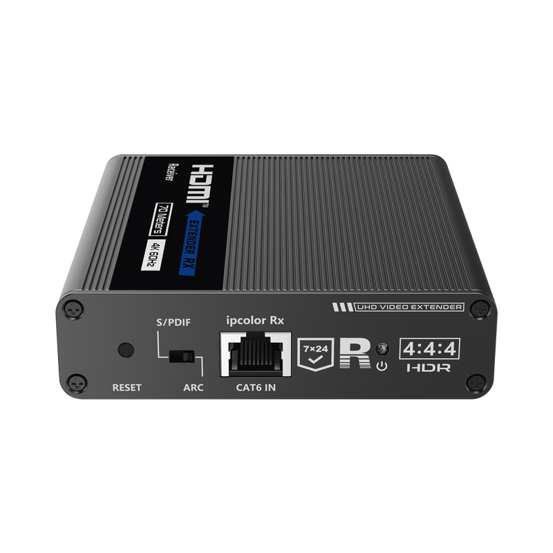 Receptor Compatible para Kits TT- 676 / 4K@60Hz con IR / Distancia de 70 Metros / Conexión en Cascada de hasta 10 Receptores con TT676. - SILYMX