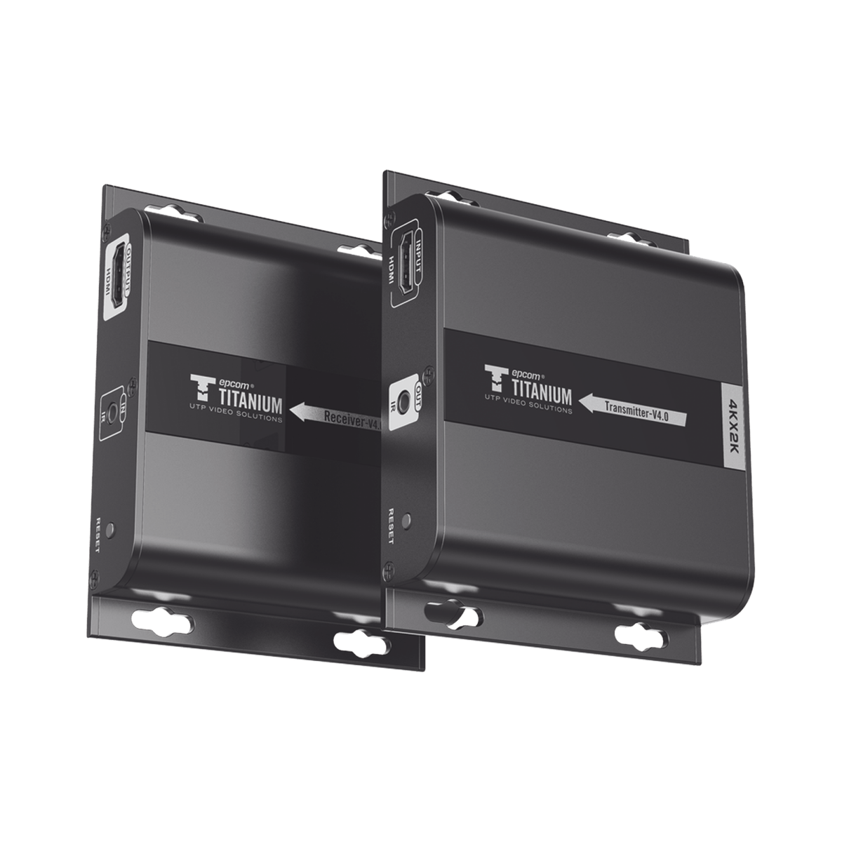 Kit Extensor HDMI para distancias de 120 metros 4K 30Hz por medio de UTP Cat 5e/6 Uno a Uno y Uno a Muchos Uso 24/7 Compatible con Switch TT-683-4.0 - SILYMX