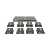 Kit Divisor y Extensor HDMI (Extender Splitter) / Divide 1 Fuente HDMI a 8 Pantallas / Extiende la señal HDMI hasta 40 m / Resolución 1080P @ 60 Hz / Cat 6/6a/7 / Uso 24/7 / Salida Loop en el Tx / IR / Alimente solo el Tx (PoC). - SILYMX
