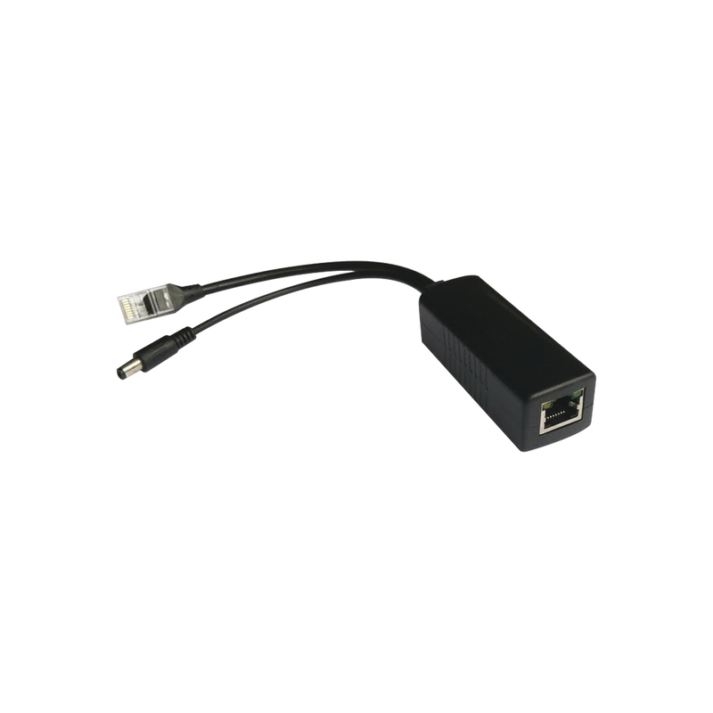 Cable divisor PoE pasivo de 48-55 Vcd @ 12 Vcd, 2 A. Aplicaciones como adaptar micrófonos en cámaras IP - SILYMX