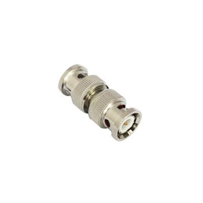 Adaptador tipo barril para 75 Ohm, de conector BNC macho a BNC macho, Níquel/ Oro/ Teflón. - SILYMX