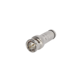 Conector BNC Macho en 75 Ohm, de Compresión Axial para Cable Coaxial RG-59/U, Níquel/ Oro/ Politetrafluoroetileno. - SILYMX