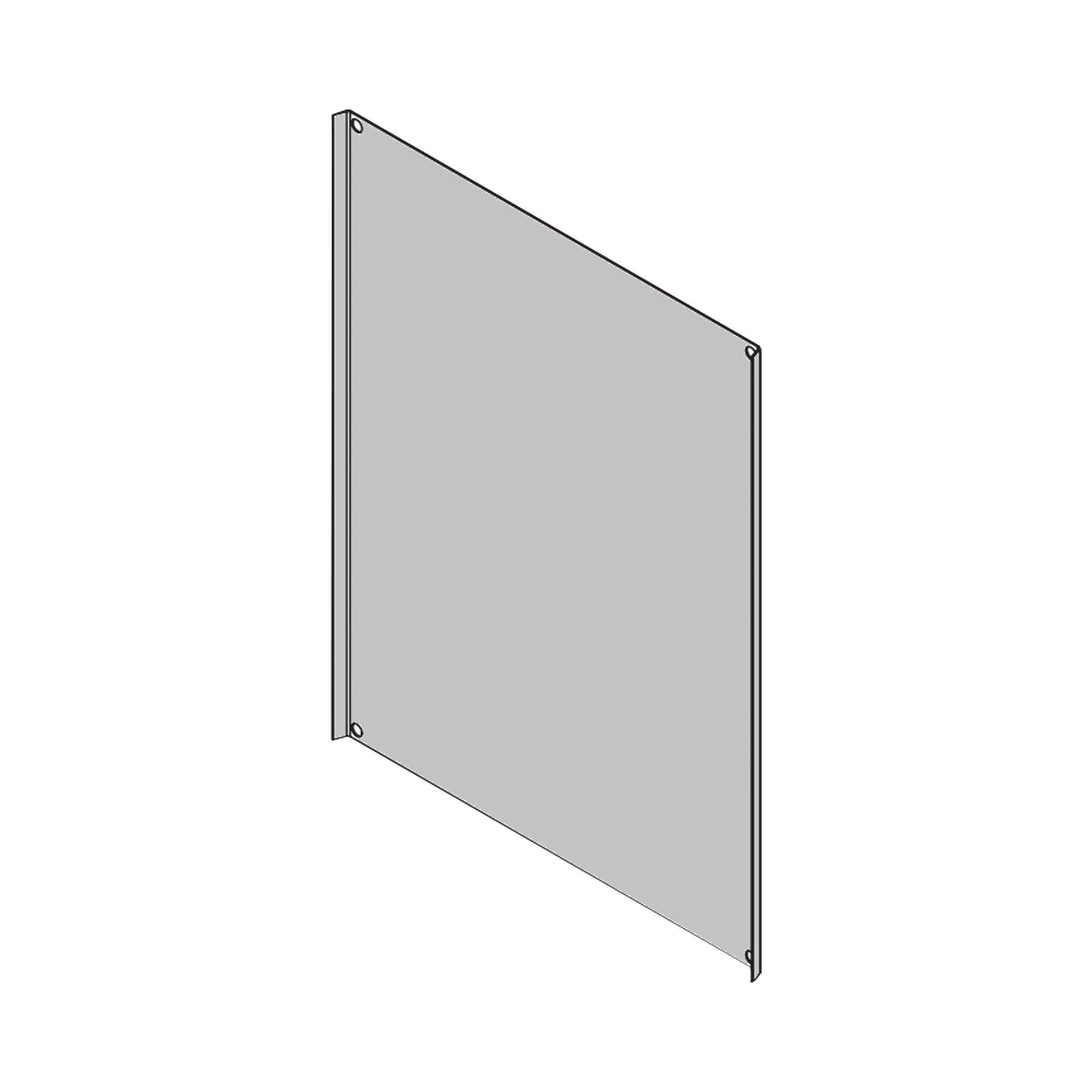 Placa Interior Trasera Metálica para Gabinete TXG-0149 - SILYMX