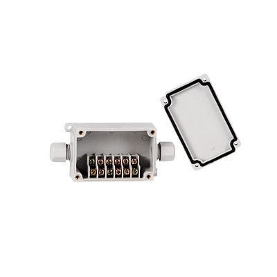 Caja De Conexión Exterior Con Conexión Lateral Para 6 Líneas (Doble Tornillo) Incluye Glándulas - SILYMX