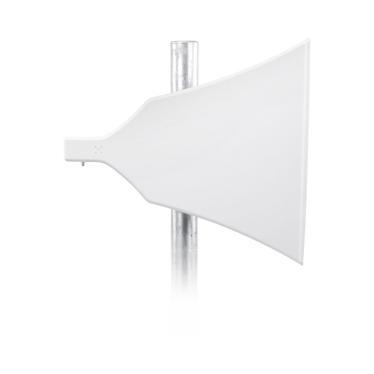 Antena Asimétrica de 90 °, 16 dBi, tipo cuerno de alta eficiencia, 4.9-6.5 GHz, , Conector SMA-Hembra, con montaje incluido - SILYMX