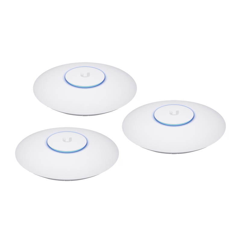 Paquete de 3 Access Point UniFi 802.11ac Wave 2, MU-MIMO4X4 con antena Beamforming, hasta 1.7 Gbps, para interior PoE 802.3af, soporta 200 clientes, No incluyen PoE&acute;s - SILYMX