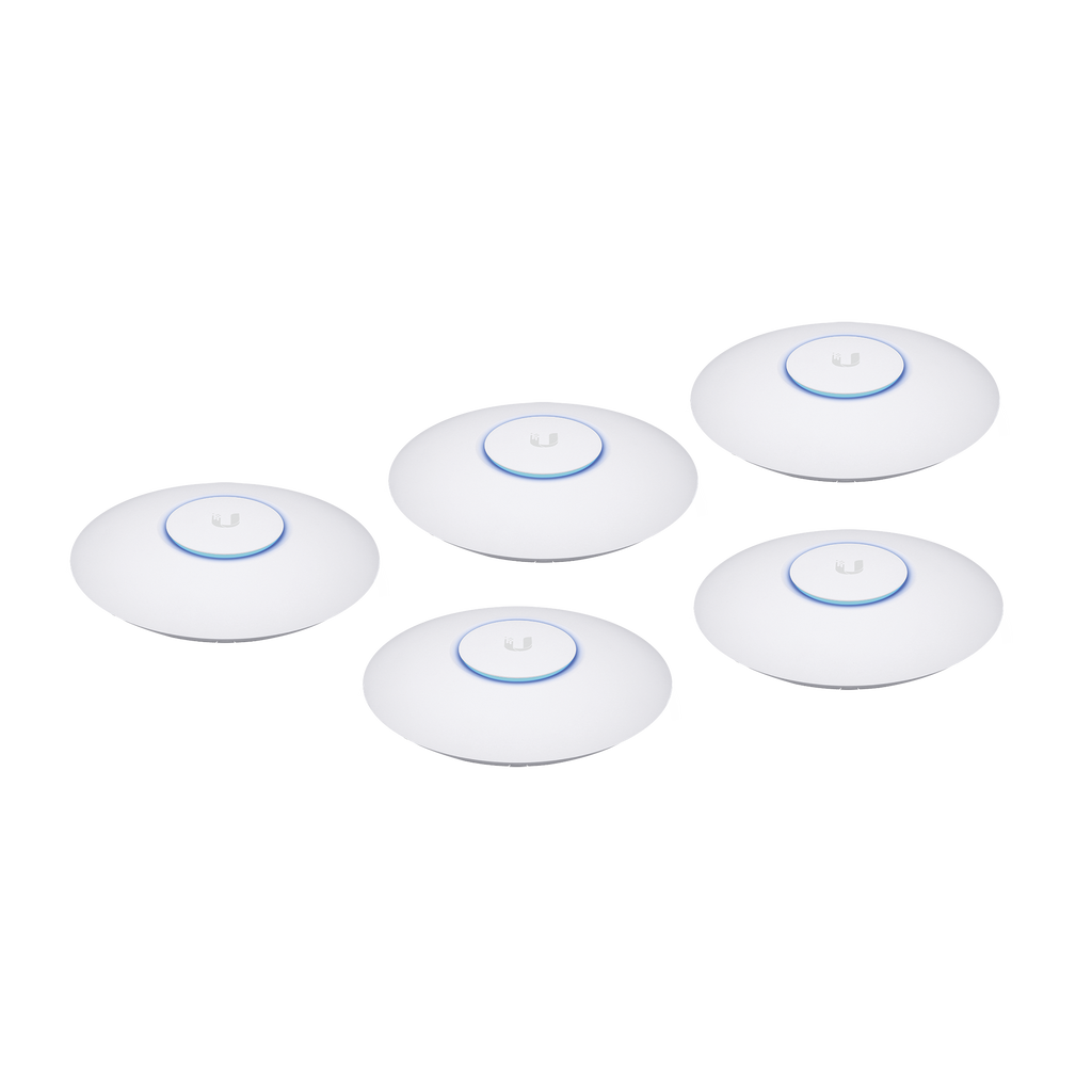 Paquete de 5 Access Point UniFi 802.11ac Wave 2, MU-MIMO4X4 con antena Beamforming, hasta 1.7 Gbps, para interior PoE 802.3af, soportan 200 clientes, No incluyen PoE´s - SILYMX