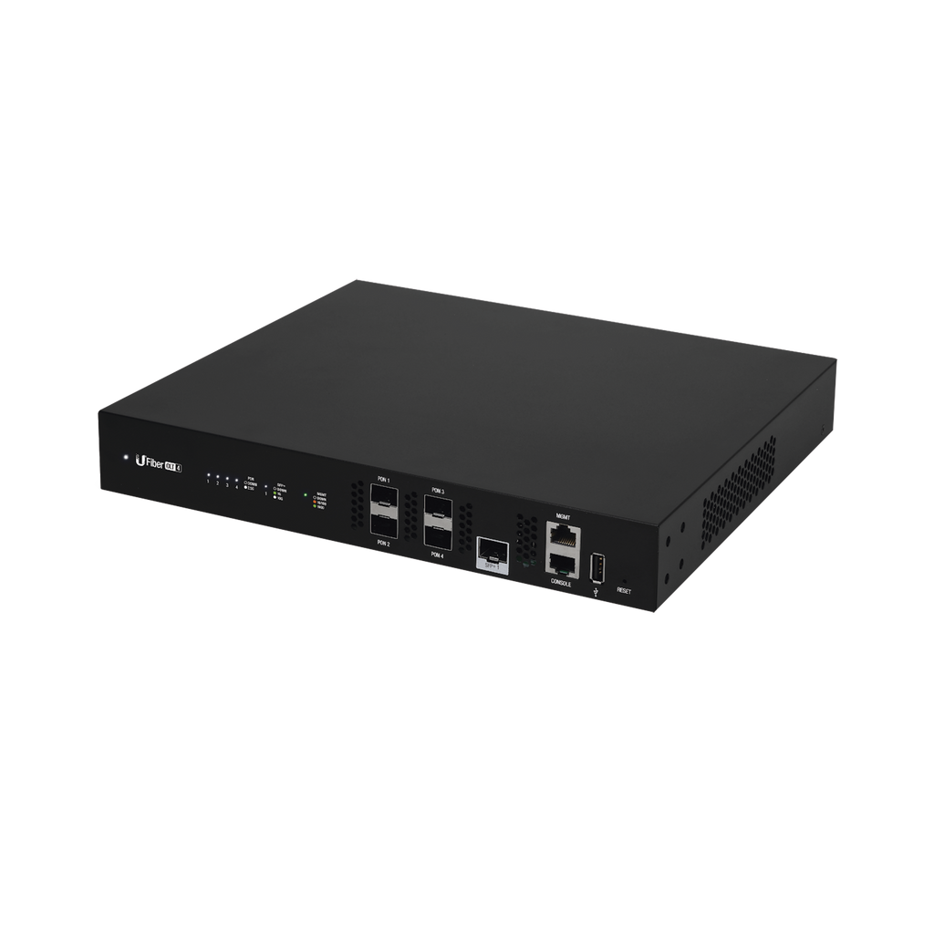 UFiber GPON OLT, Terminal de línea óptica hasta 512 ONUs concurrentes, con 4 puertos SFP GPON + 1 puertos SFP+ 10 G - SILYMX