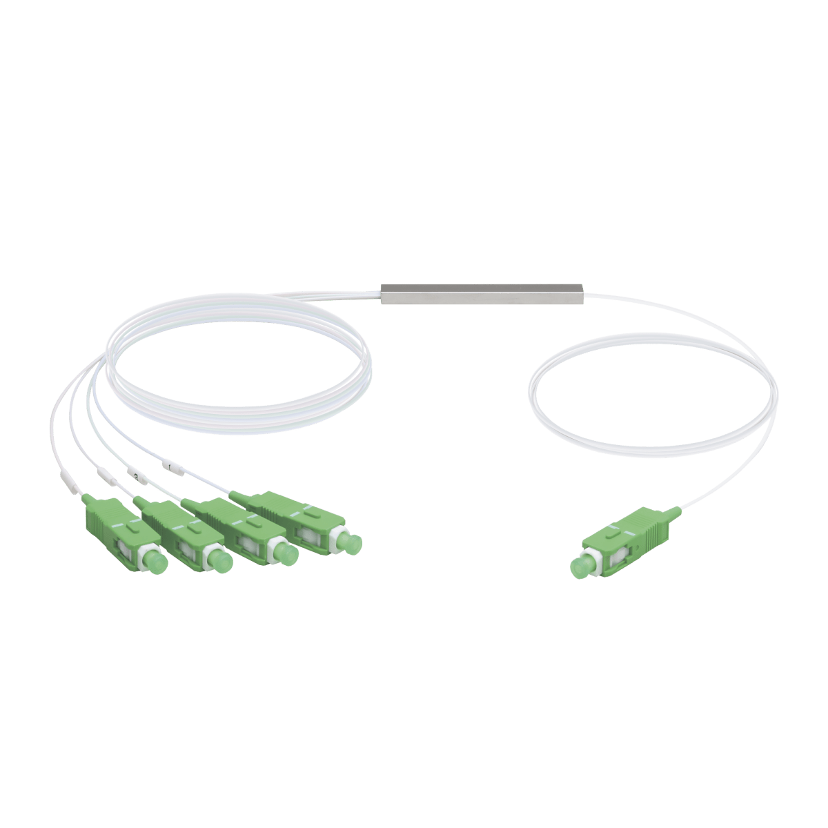 UFiber Splitter (Divisor Óptico) PLC 1 x 4, con conectores SC/APC - SILYMX