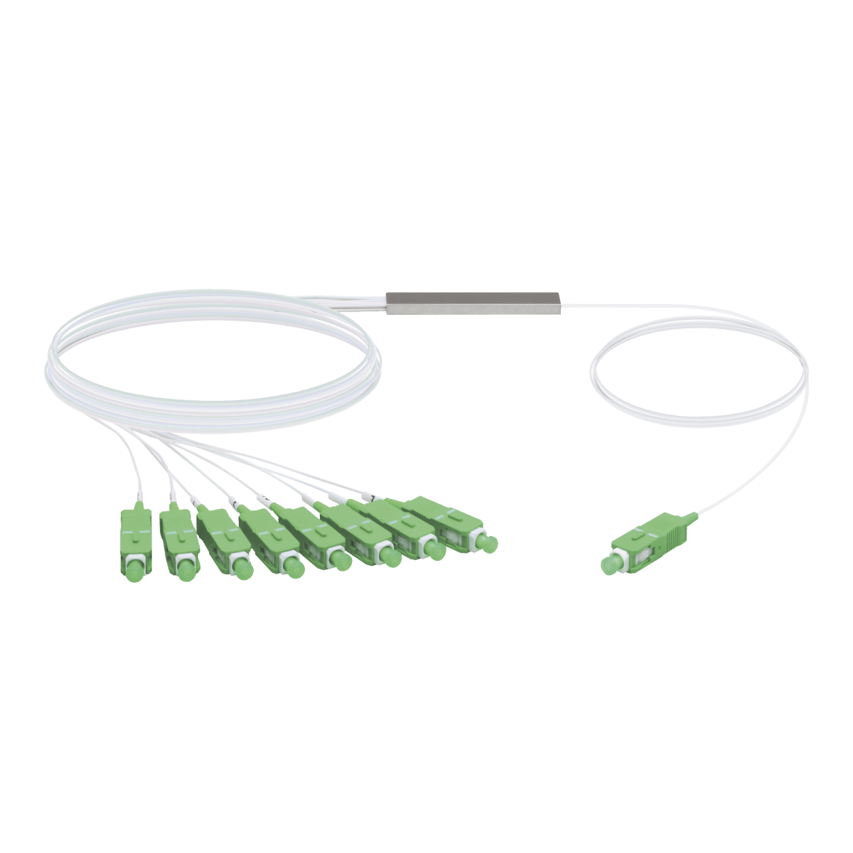 UFiber Splitter (Divisor Óptico) PLC 1 x 8, con conectores SC/APC - SILYMX